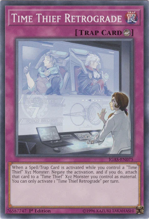 1st Edition, Common, Counter Trap, Ignition Assault, Trap, Unlimited Time Thief Retrograde [IGAS-EN075] Common - Trading Card World