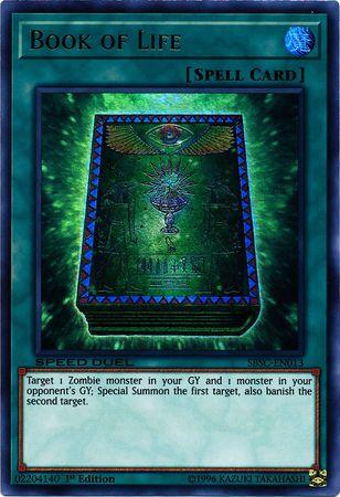 1st Edition, Normal Spell, Speed Duel: Scars of Battle, Spell, Ultra Rare Book of Life [SBSC-EN013] Ultra Rare - Trading Card World