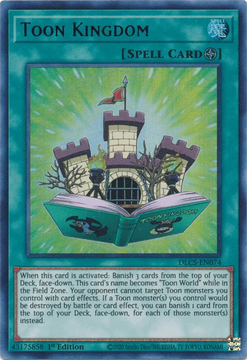 1st Edition, Dragons of Legend: The Complete Series, Field Spell, Spell, Ultra Rare Toon Kingdom (Purple) [DLCS-EN074] Ultra Rare - Trading Card World
