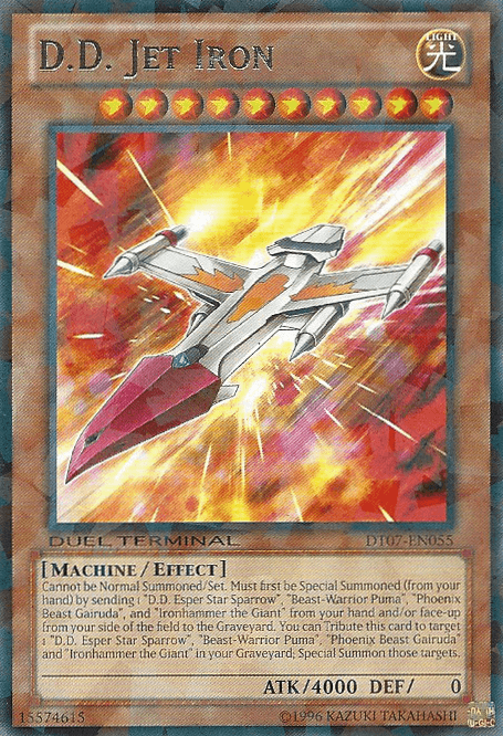 Duel Terminal 7, Effect Monster, Light, Limited, Machine, Rare D.D. Jet Iron [DT07-EN055] Rare - Trading Card World