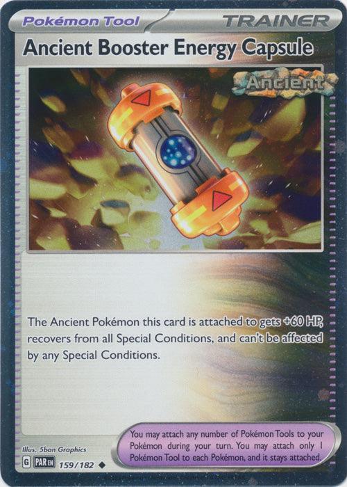 159, Scarlet & Violet: Paradox Rift, Uncommon Ancient Booster Energy Capsule (159/182) (Cosmos Holo) [Scarlet & Violet: Paradox Rift] - Trading Card World