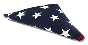 American Flag For folded flag Display Case 5ft x 9.5 ft Cotton.