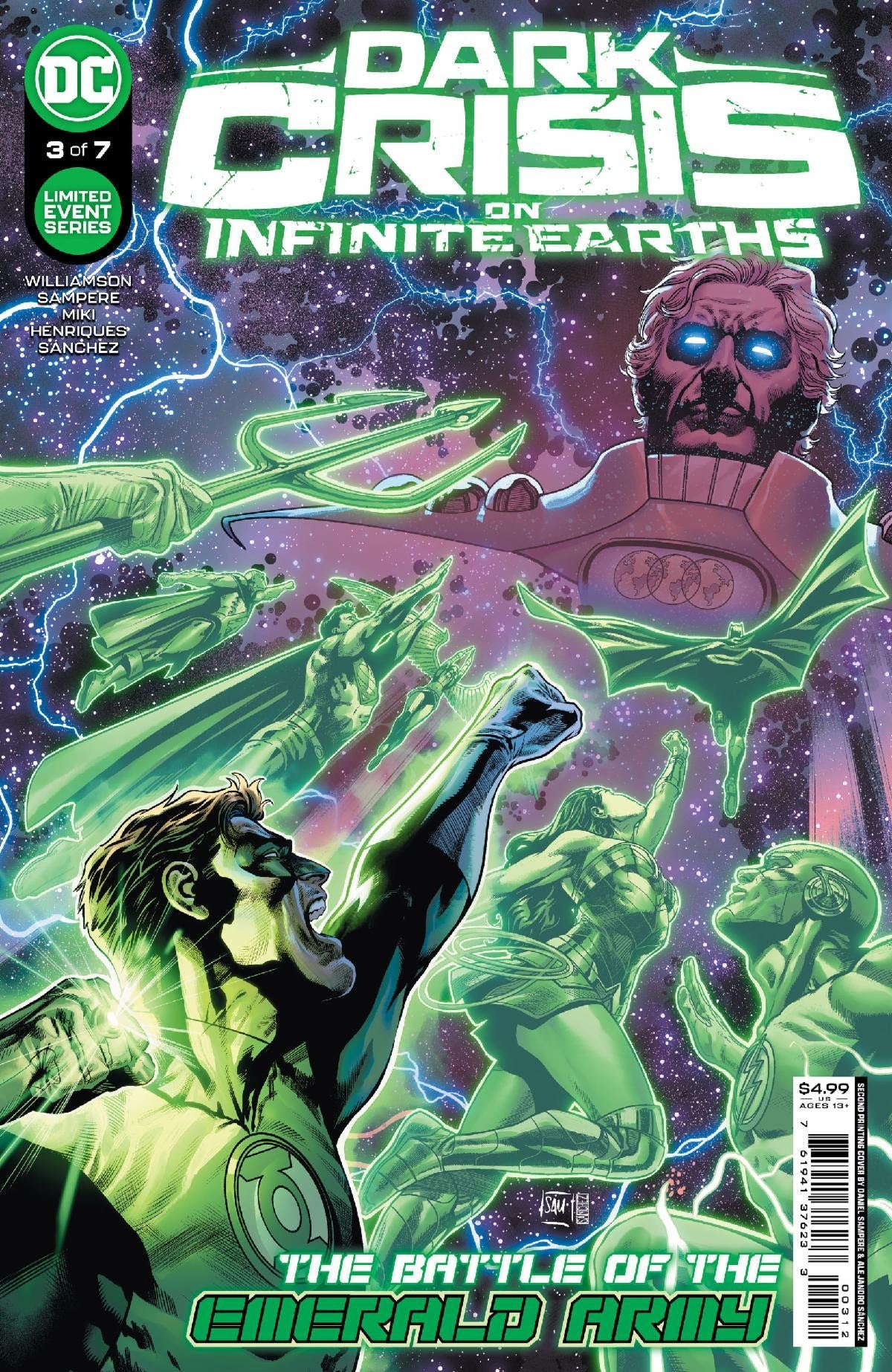 Dark Crisis On Infinite Earths #3 (Of 7) 2nd Print Daniel Sampere Variant (08/30/2022) Dc