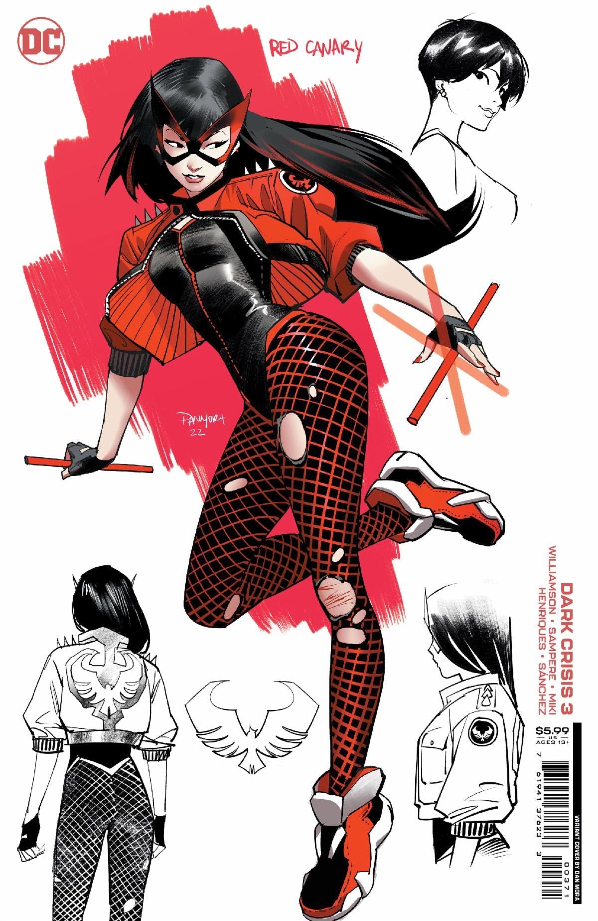 Dark Crisis #3 (Of 7) G Dan Mora Design Variant Red Canary (08/02/2022) Dc