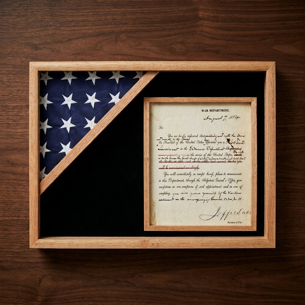 Shadow box for American flag, Fit for 3x5 flag