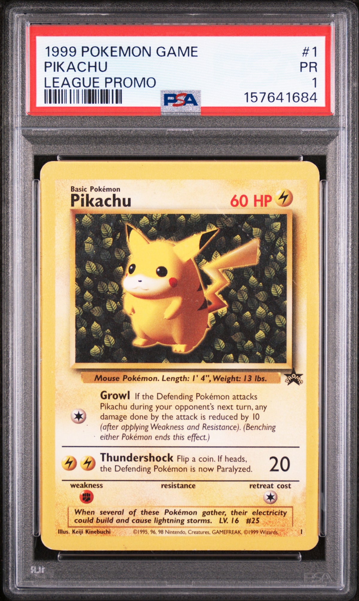PSA 1 Pikachu League #1 · League Promo · 1999 — front