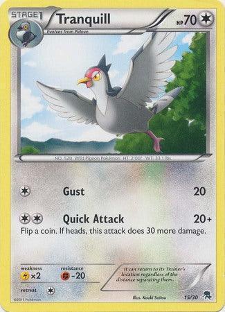 15, Black & White: Trainer Kit - Zoroark, Colorless, Fightning[-20], Lightning[×2], Normal, Promo Tranquill (15/30) [Black & White: Trainer Kit - Zoroark] - Trading Card World