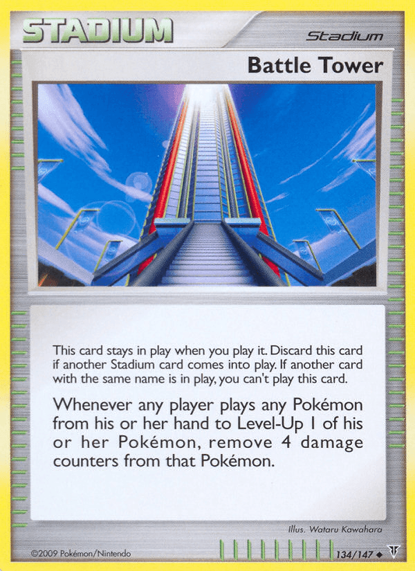 134, Normal, Platinum: Supreme Victors, Reverse Holofoil, Stadium, Uncommon Battle Tower (134/147) [Platinum: Supreme Victors] - Trading Card World