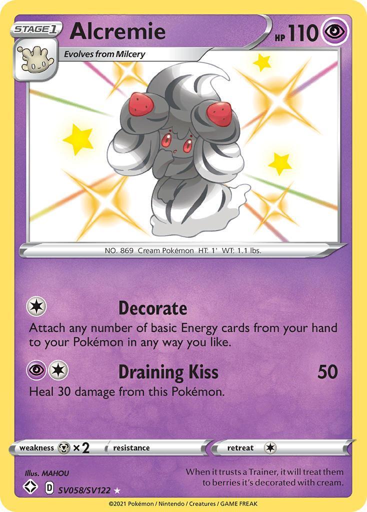 Holofoil, Metal[×2], Psychic, SV058, Sword & Shield: Shining Fates, Ultra Rare Alcremie (SV058/SV122) [Sword & Shield: Shining Fates] - Trading Card World