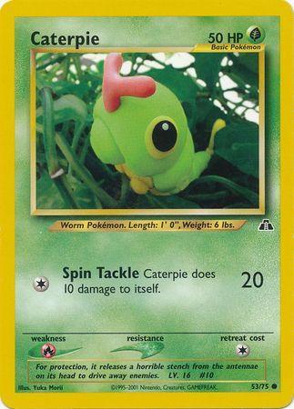 53, Common, Fire[×2], Grass, Neo Discovery Unlimited, Normal Caterpie (53/75) [Neo Discovery Unlimited] - Trading Card World