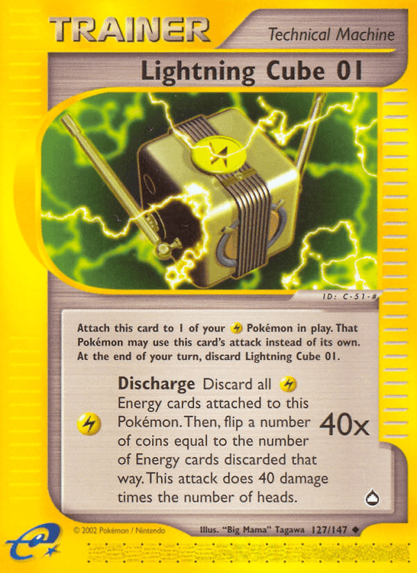 127, Aquapolis, Item, Normal, Reverse Holofoil, Uncommon Lightning Cube 01 (127/147) [Aquapolis] - Trading Card World