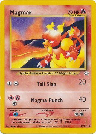 40, Fire, Neo Genesis Unlimited, Normal, Uncommon, Water[×2] Magmar (40/111) [Neo Genesis Unlimited] - Trading Card World