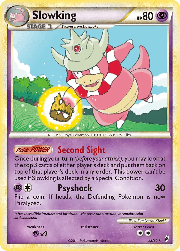 32, HeartGold & SoulSilver: Call of Legends, Normal, Psychic, Psychic[×2], Rare, Reverse Holofoil Slowking (32/95) [HeartGold & SoulSilver: Call of Legends] - Trading Card World