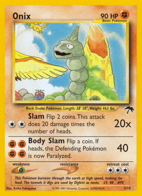 Fighting, Grass[×2], Normal, Promo, Southern Islands Onix (3/18) [Southern Islands] - Trading Card World