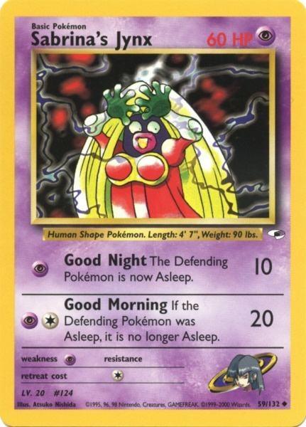 59, Gym Heroes Unlimited, Normal, Psychic, Psychic[×2], Uncommon Sabrina's Jynx (59/132) [Gym Heroes Unlimited] - Trading Card World