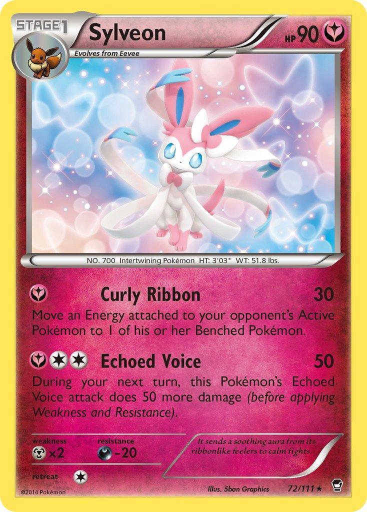 72, Darkness[-20], Fairy, Holo Rare, Holofoil, Metal[×2], XY: Furious Fists Sylveon (72/111) (Theme Deck Exclusive) [XY: Furious Fists] - Trading Card World