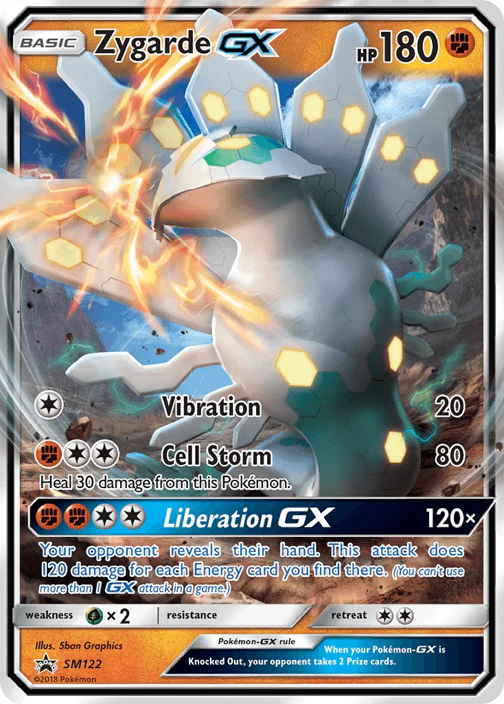 Black Star Promo, Fighting, Grass[×2], Holofoil, SM122, Sun & Moon: Black Star Promos Zygarde GX (SM122) [Sun & Moon: Black Star Promos] - Trading Card World