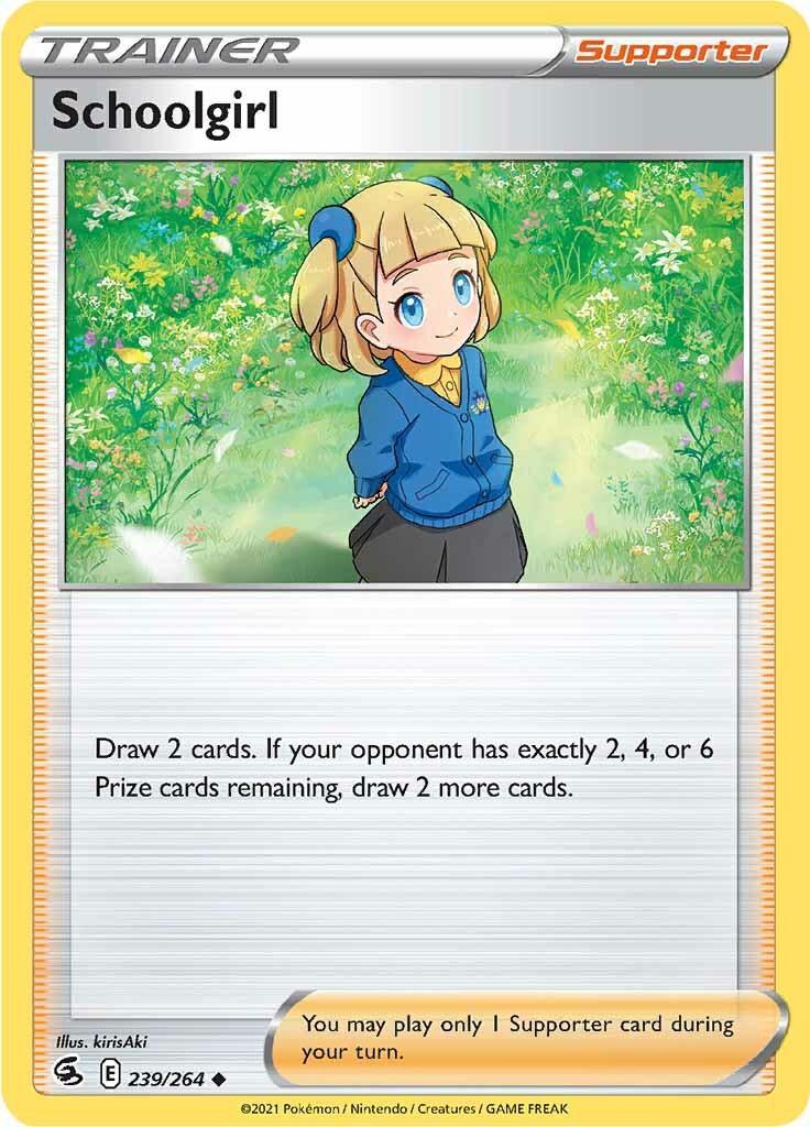 239, Normal, Reverse Holofoil, Supporter, Sword & Shield: Fusion Strike, Uncommon Schoolgirl (239/264) [Sword & Shield: Fusion Strike] - Trading Card World