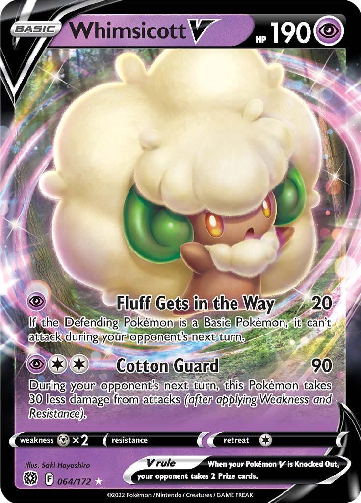 064, Holofoil, Metal [x2], Psychic, Sword & Shield: Brilliant Stars, Ultra Rare Whimsicott V (064/172) [Sword & Shield: Brilliant Stars] - Trading Card World