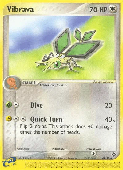 47, Colorless, EX: Dragon, Normal, Reverse Holofoil, Uncommon Vibrava (47/97) [EX: Dragon] - Trading Card World