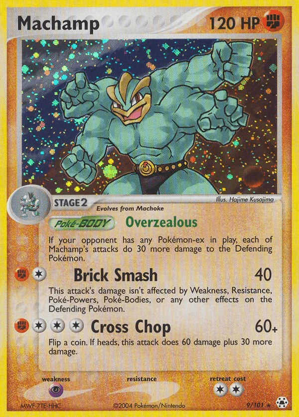 EX: Hidden Legends, Fighting, Holo Rare, Holofoil, Psychic[×2], Reverse Holofoil Machamp (9/101) [EX: Hidden Legends] - Trading Card World