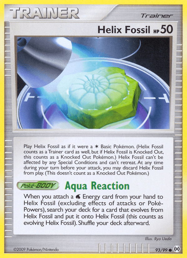 93, Common, Item, Normal, Platinum: Arceus, Reverse Holofoil Helix Fossil (93/99) [Platinum: Arceus] - Trading Card World