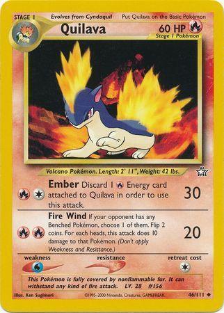 46, Fire, Neo Genesis Unlimited, Normal, Uncommon, Water[×2] Quilava (46/111) [Neo Genesis Unlimited] - Trading Card World