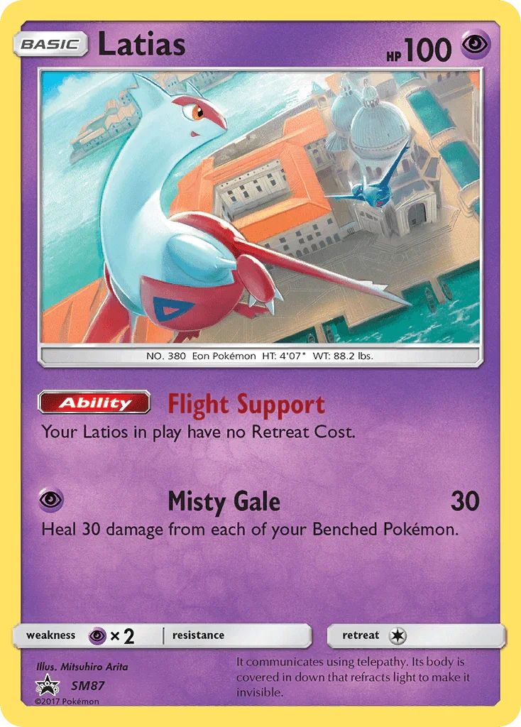 Holofoil, Promo, Psychic, Psychic [x2], SM87, Sun & Moon: Black Star Promos Latias (SM87) [Sun & Moon: Black Star Promos] - Trading Card World