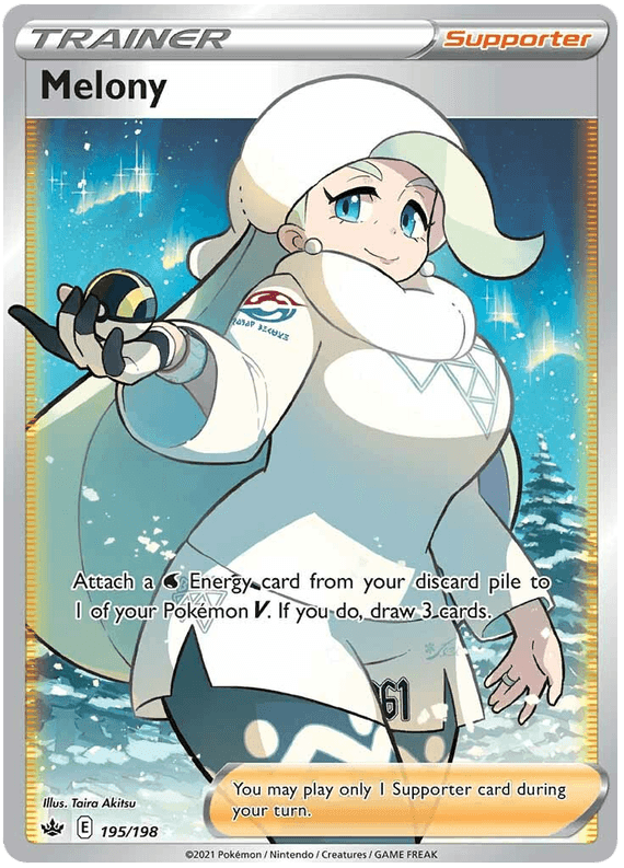 195, Holofoil, Supporter, Sword & Shield: Chilling Reign, Ultra Rare Melony (195/198) [Sword & Shield: Chilling Reign] - Trading Card World