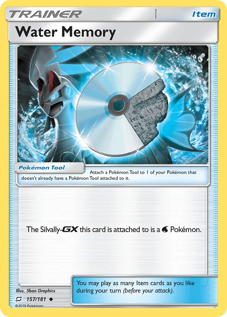 157, Item, Normal, Reverse Holofoil, Sun & Moon: Team Up, Uncommon Water Memory (157/181) [Sun & Moon: Team Up] - Trading Card World