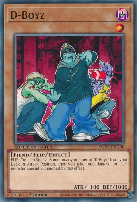 1st Edition, Common, Dark, Effect Monster, Fiend, Speed Duel GX: Duelists of Shadows D-Boyz [SGX3-ENG06] Common - Trading Card World