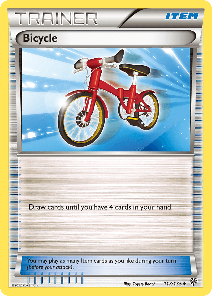 117, Black & White: Plasma Storm, Item, Normal, Reverse Holofoil, Uncommon Bicycle (117/135) [Black & White: Plasma Storm] - Trading Card World