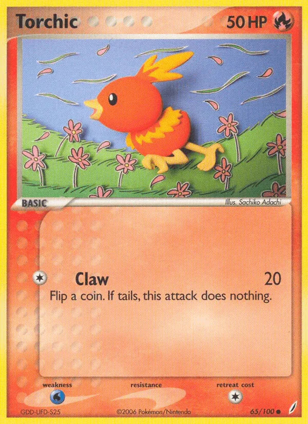 65, Common, EX: Crystal Guardians, Fire, Normal, Water[×2] Torchic (65/100) [EX: Crystal Guardians] - Trading Card World