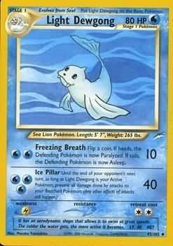 45, Lightning[×2], Neo Destiny Unlimited, Normal, Uncommon, Water Light Dewgong (45/105) [Neo Destiny Unlimited] - Trading Card World