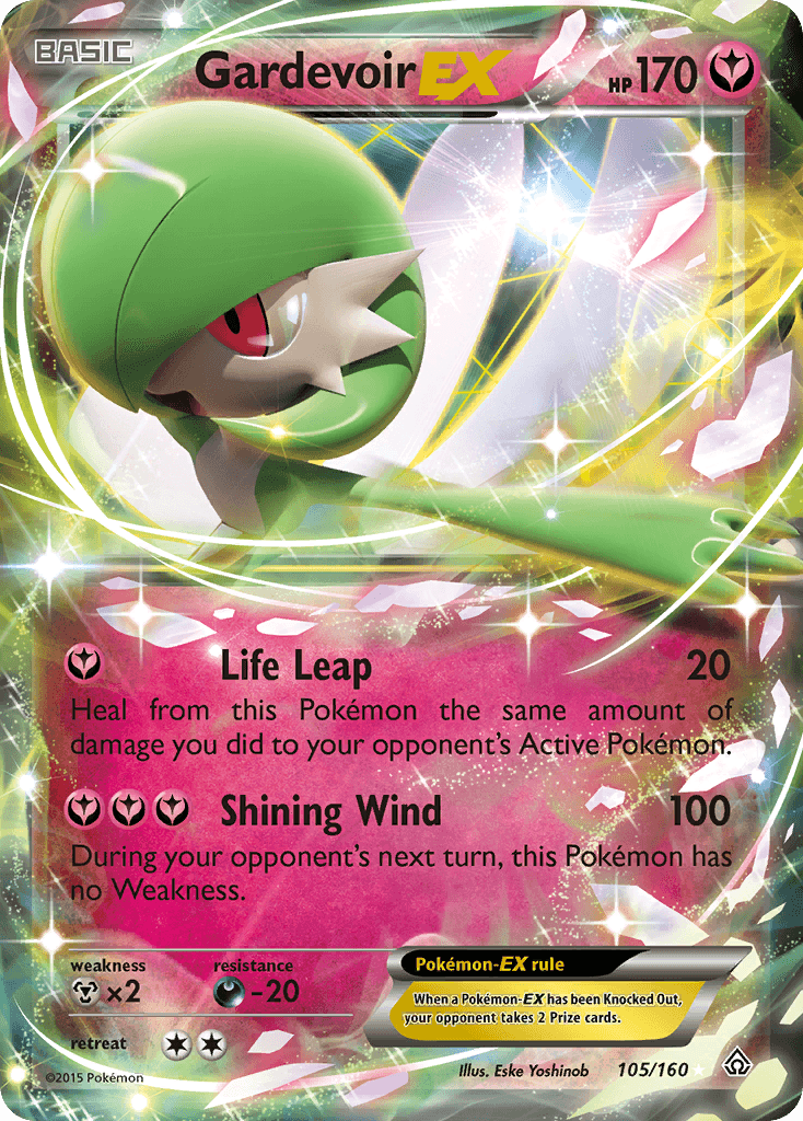 105, Darkness[-20], Fairy, Holofoil, Metal[×2], Ultra Rare, XY: Primal Clash Gardevoir EX (105/160) [XY: Primal Clash] - Trading Card World