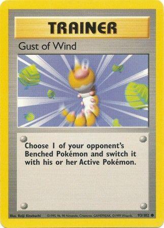 93, Base Set Unlimited, Common, Normal, Trainer Gust of Wind (93/102) [Base Set Unlimited] - Trading Card World