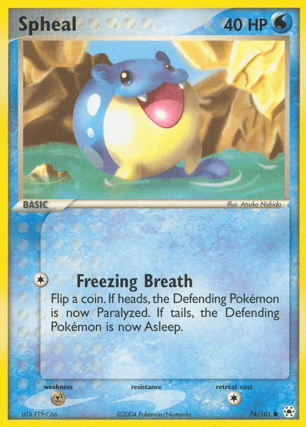 74, Common, EX: Hidden Legends, Metal[×2], Normal, Reverse Holofoil, Water Spheal (74/101) [EX: Hidden Legends] - Trading Card World