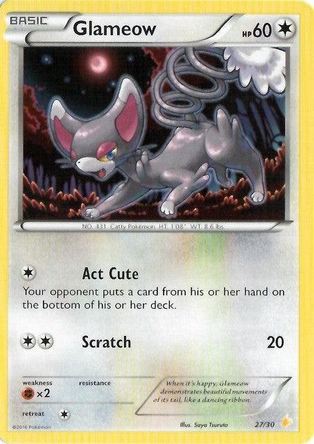 27, Colorless, Fighting[×2], Normal, Promo, XY: Trainer Kit 3 - Pikachu Libre Glameow (27/30) [XY: Trainer Kit 3 - Pikachu Libre] - Trading Card World