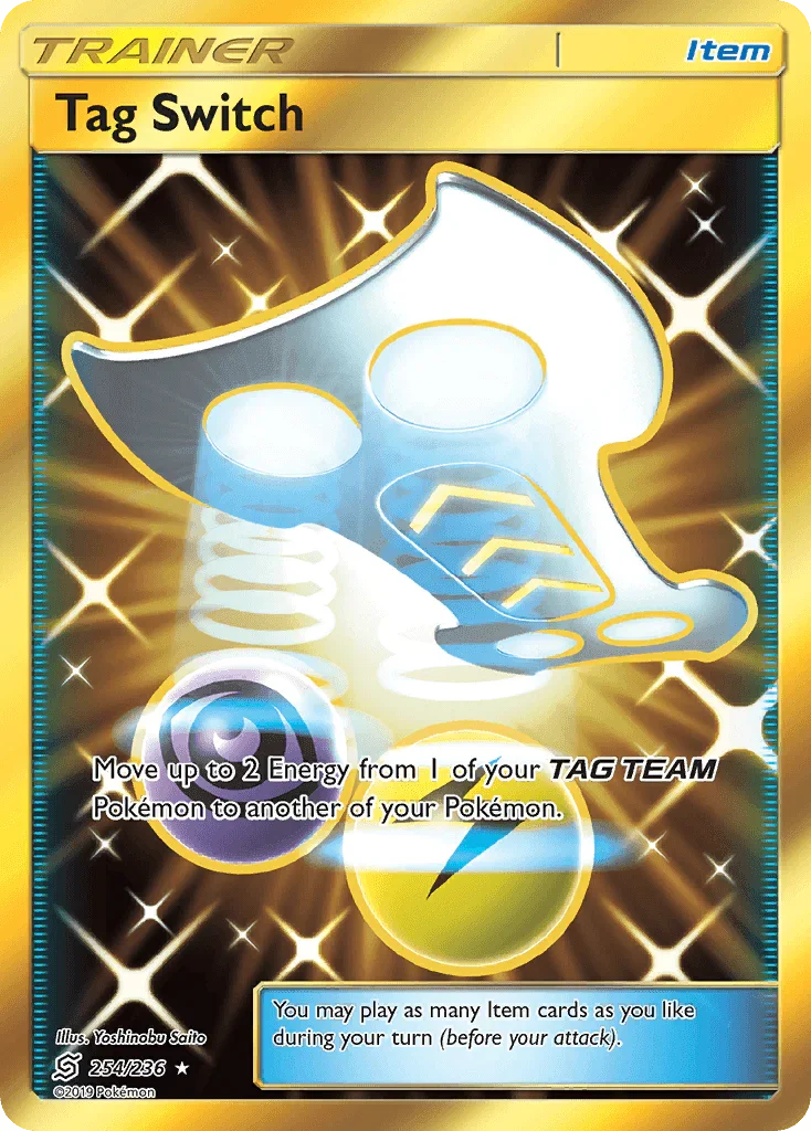254, Holofoil, Item, Secret Rare, Sun & Moon: Unified Minds Tag Switch (254/236) [Sun & Moon: Unified Minds] - Trading Card World