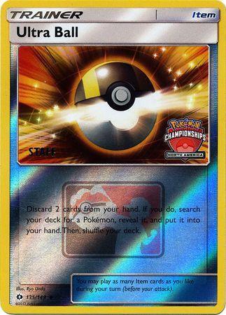 135, Item, Promo, Reverse Holofoil, Sun & Moon: Base Set Ultra Ball (135/149) (NA Championship Promo Staff) [Sun & Moon: Base Set] - Trading Card World