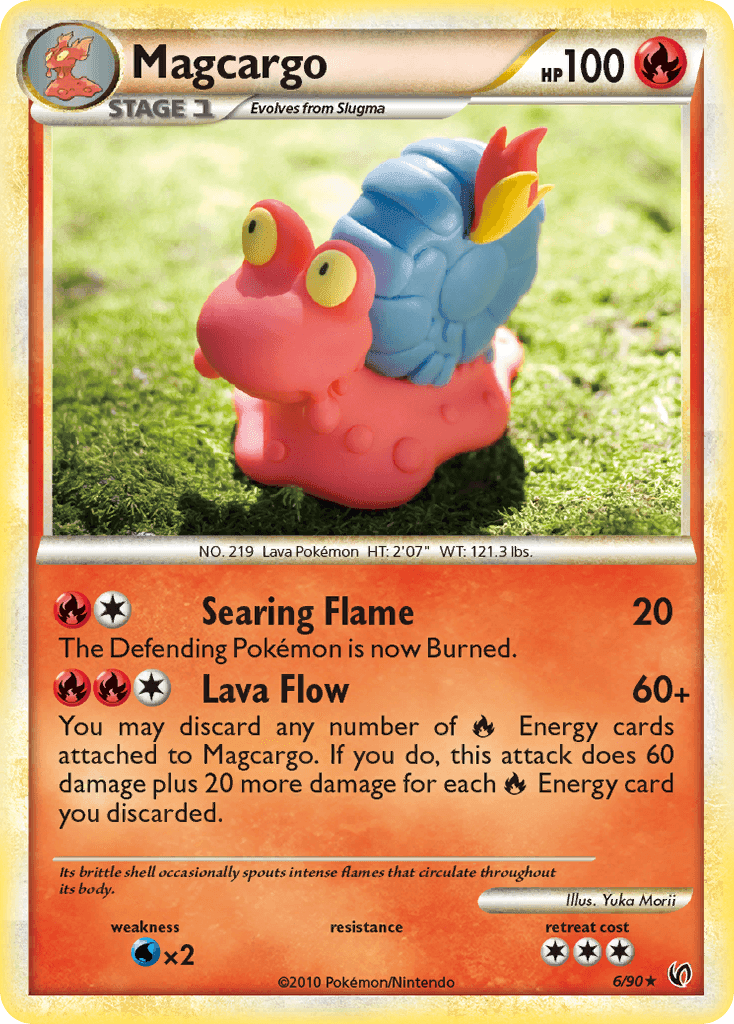 Fire, HeartGold & SoulSilver: Undaunted, Holo Rare, Holofoil, Reverse Holofoil, Water[×2] Magcargo (6/90) [HeartGold & SoulSilver: Undaunted] - Trading Card World