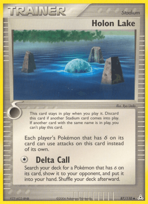 87, EX: Holon Phantoms, Normal, Stadium, Uncommon Holon Lake (87/110) [EX: Holon Phantoms] - Trading Card World