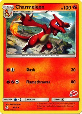 Battle Academy 2020, Fire, Normal, Promo, Water[×2] Charmeleon (8/68) (Charizard Stamp #30) [Battle Academy 2020] - Trading Card World