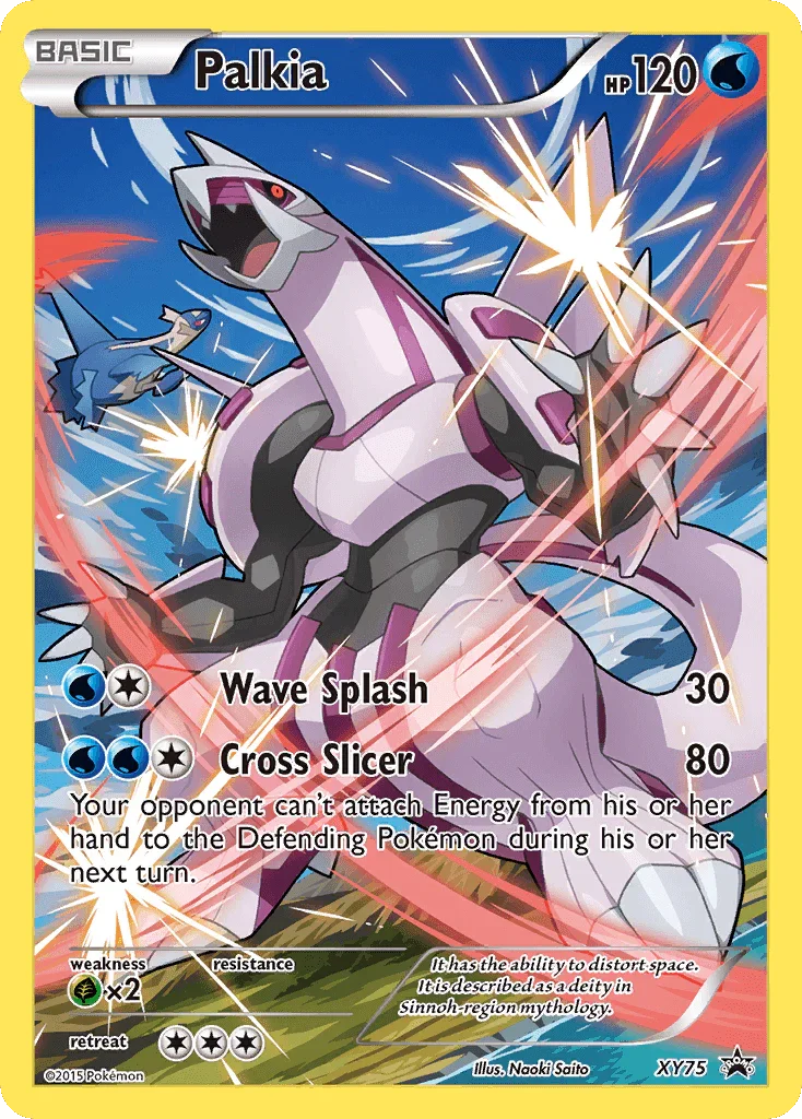 Grass[×2], Holofoil, Promo, Water, XY75, XY: Black Star Promos Palkia (XY75) [XY: Black Star Promos] - Trading Card World