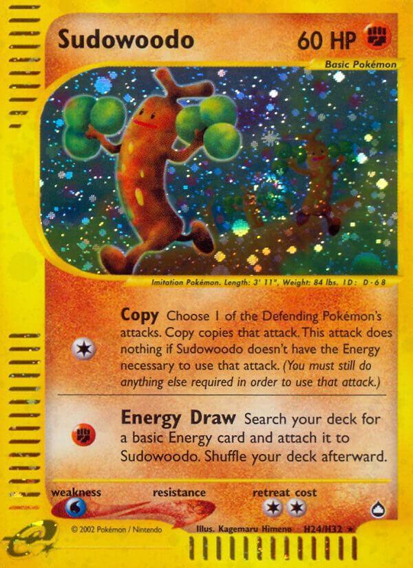 Aquapolis, Fighting, H24, Holofoil, Rare, Water[×2] Sudowoodo (H24/H32) [Aquapolis] - Trading Card World