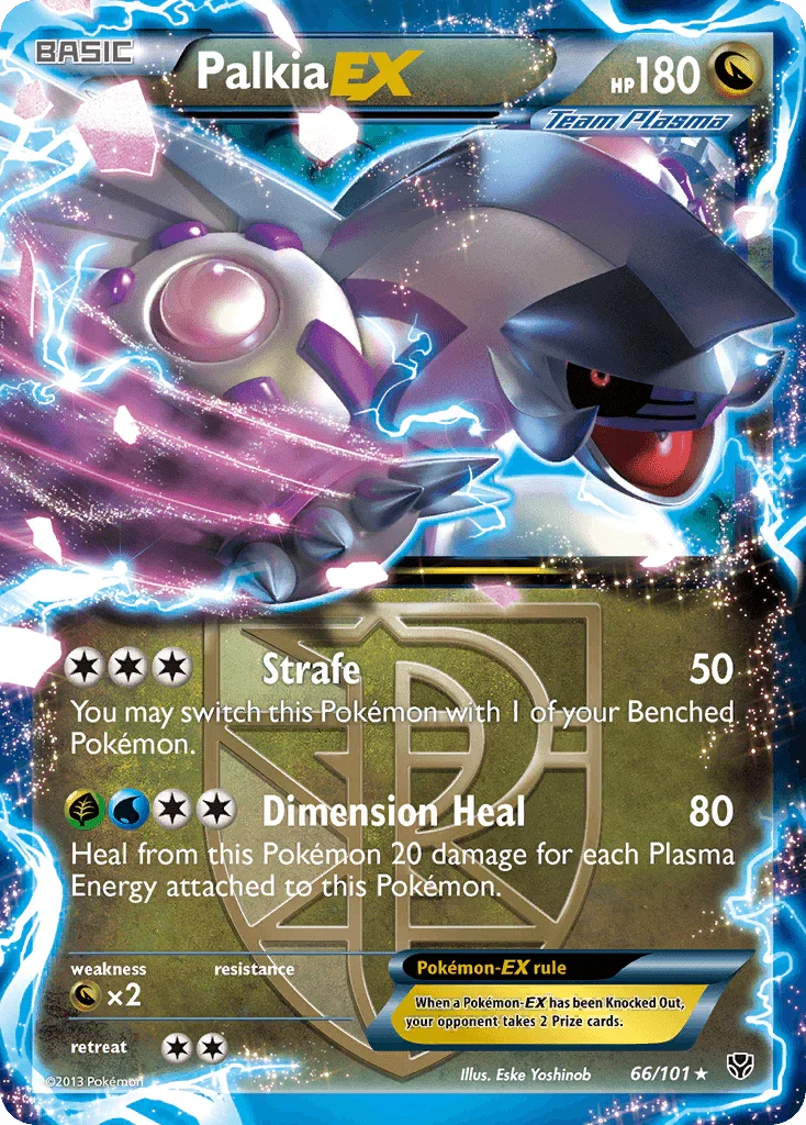 66, Black & White: Plasma Blast, Dragon, Dragon[×2], Holofoil, Ultra Rare Palkia EX (66/101) [Black & White: Plasma Blast] - Trading Card World