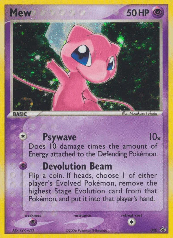 040, Black Star Promo, Holofoil, Nintendo: Black Star Promos, Psychic, Psychic[×2] Mew (040) [Nintendo: Black Star Promos] - Trading Card World