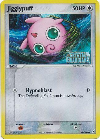 53, Colorless, Common, EX: Crystal Guardians, Fighting[×2], Reverse Holofoil Jigglypuff (53/100) (Stamped) [EX: Crystal Guardians] - Trading Card World