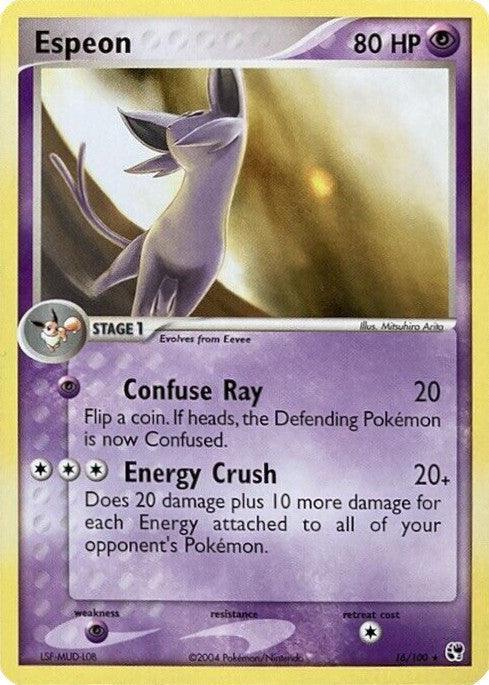 16, EX: Battle Stadium, Normal, Psychic, Psychic[×2], Rare Espeon (16/100) [EX: Battle Stadium] - Trading Card World