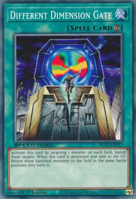 1st Edition, Common, Continuous Spell, Speed Duel GX: Duelists of Shadows, Spell Different Dimension Gate [SGX3-ENF17] Common - Trading Card World